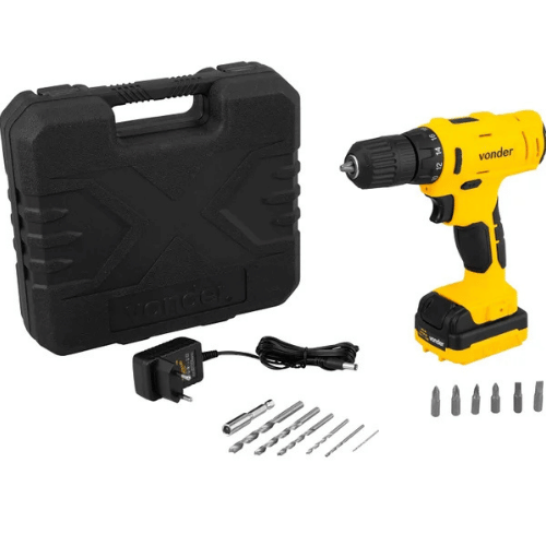 Parafusadeira A bateria Vonder 12v Com Impacto + Maleta de Transporte