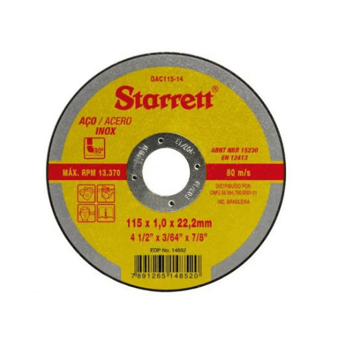Disco de Corte Starret 4 1/2