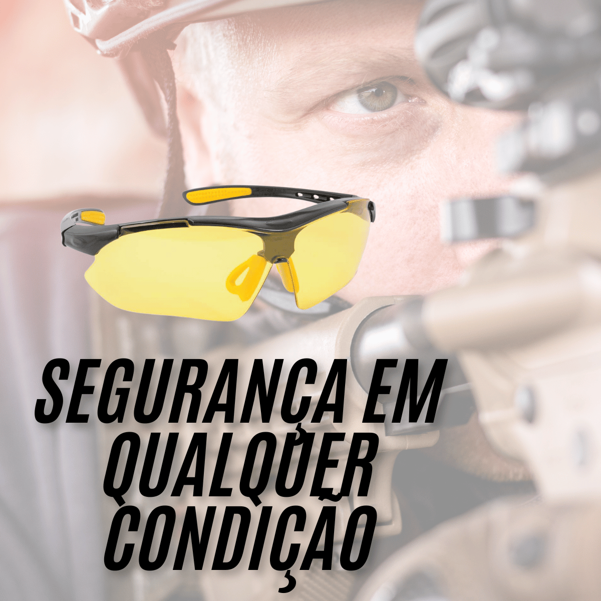 Óculos Segurança Incolor Esportivo Proteção UV Antirrisco