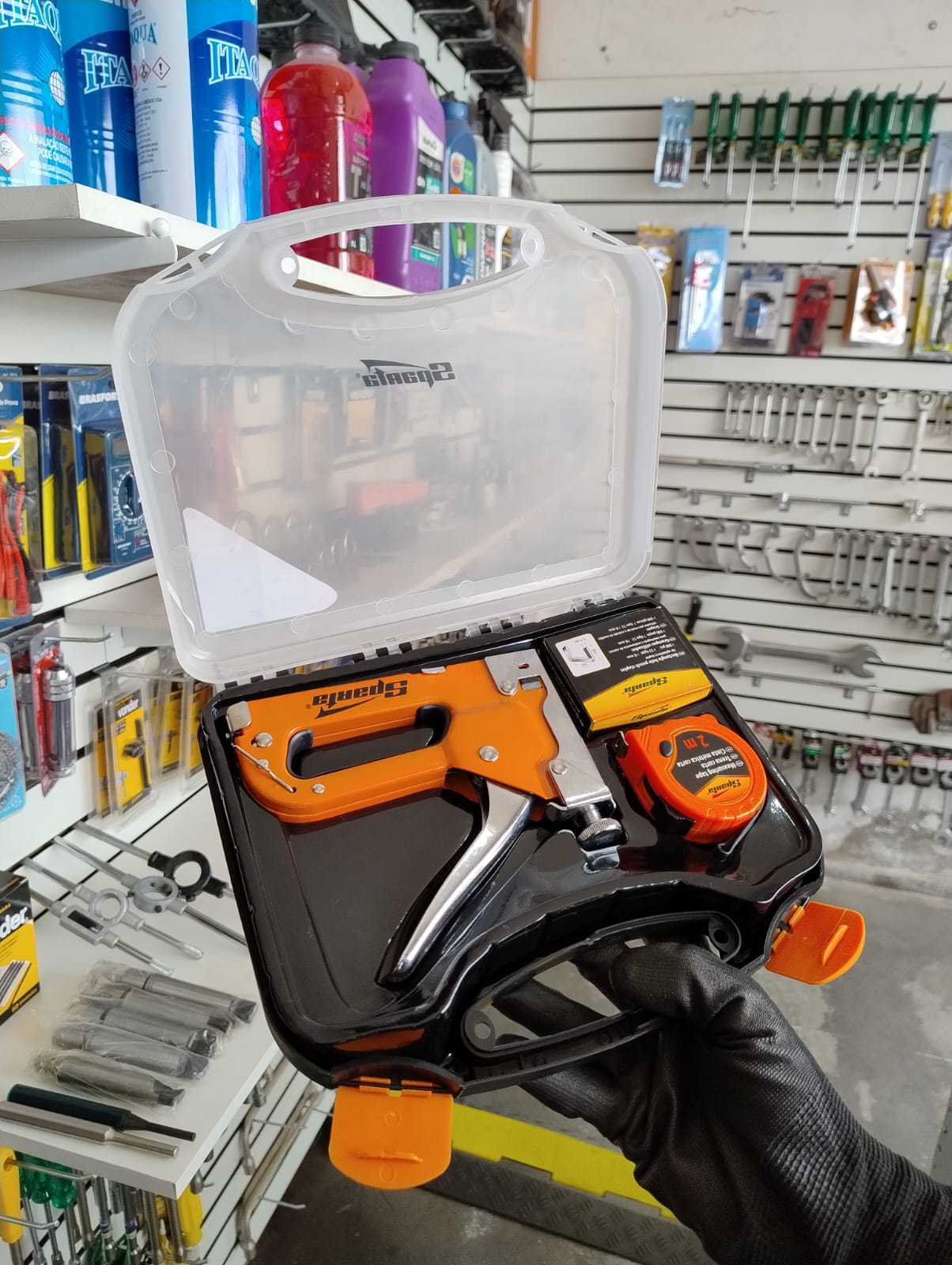 Kit Sparta Profissional – Grampeador + Trena + Grampos