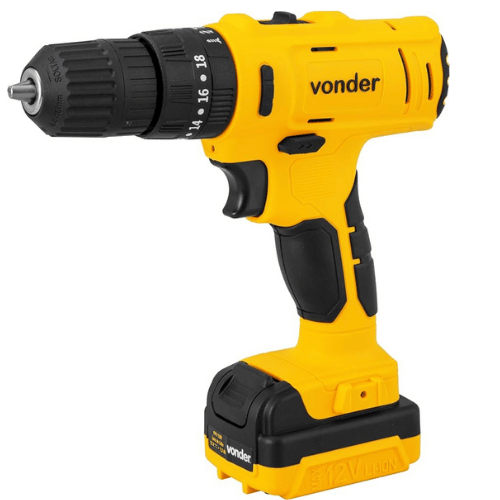 Parafusadeira A bateria Vonder 12v Com Impacto + Maleta de Transporte