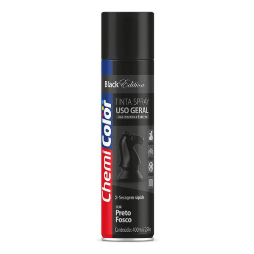 Tinta Spray Chemicolor Preto Fosco 400ml