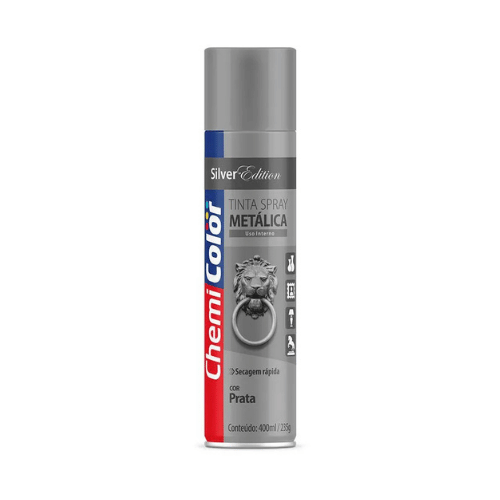 tinta Spray Chemicolor Prata Brilhante 400ml