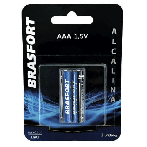 Pilha AA Alcalina Brasfort C/2 Unidades