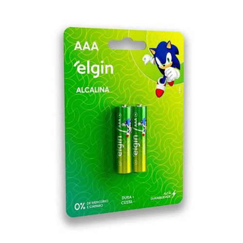 Pilha AAA Alcalina Elgin c/2 Unidades