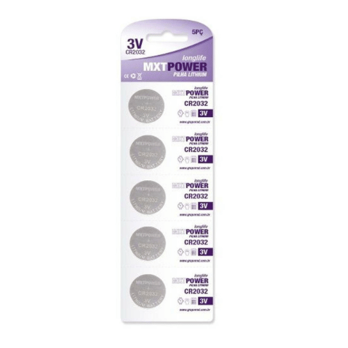 Bateria 2032 3v MXT 5 unidades