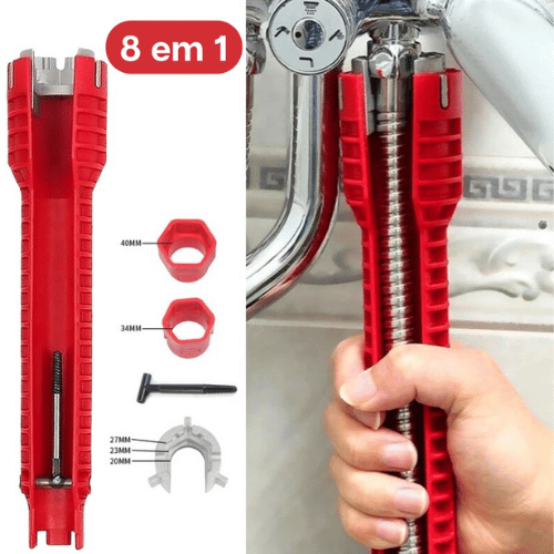 Chave 8 em 1 Para Cano e Torneira