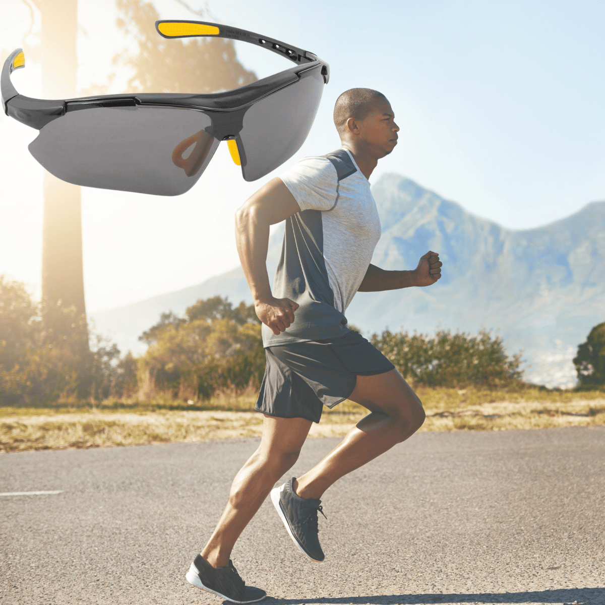 Óculos Segurança Incolor Esportivo Proteção UV Antirrisco